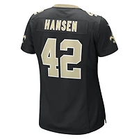 Maillot de match Nike Chase Hansen pour femme, noir, New Orleans Saints