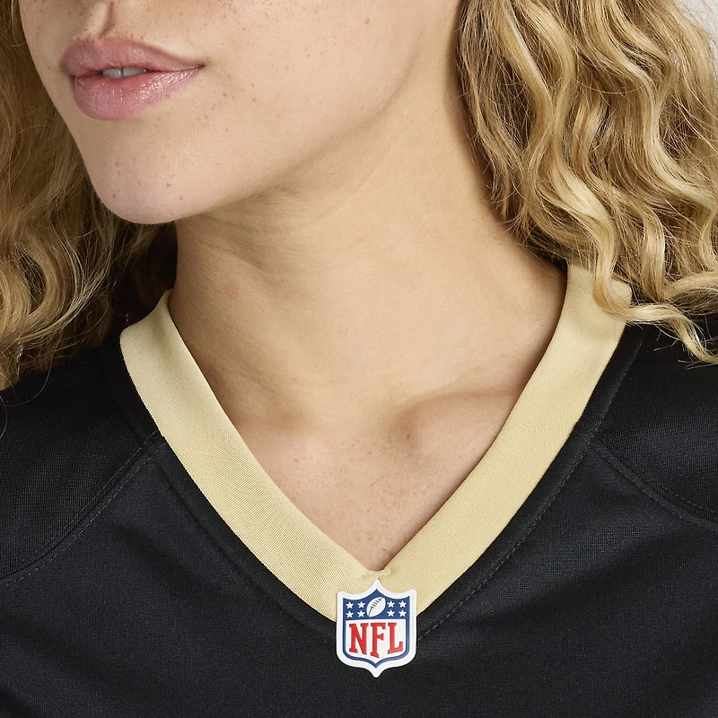 Maillot de joueur jeu Nike Chris Olave pour femmes, noir, New Orleans Saints
