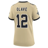 Maillot de joueur remplaçant Nike Chris Olave Gold des New Orleans Saints Gameday Golds pour femme