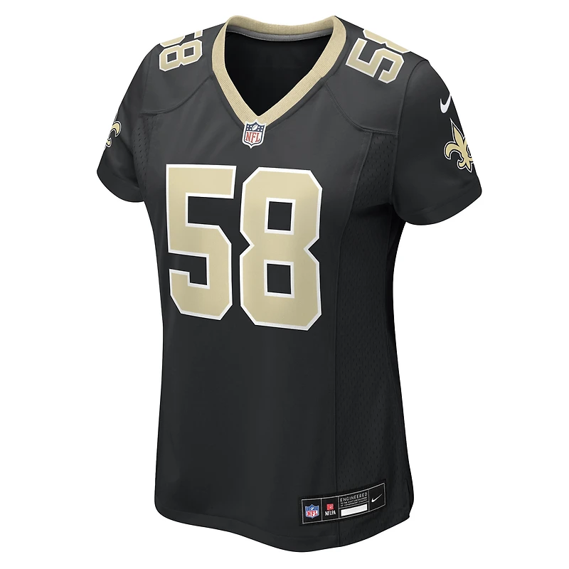 Maillot Nike Chris Rumph II noir pour femme des Saints de la Nouvelle-Orléans