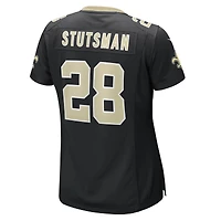 Maillot Nike Danny Stutsman noir pour femme des Saints de la Nouvelle-Orléans