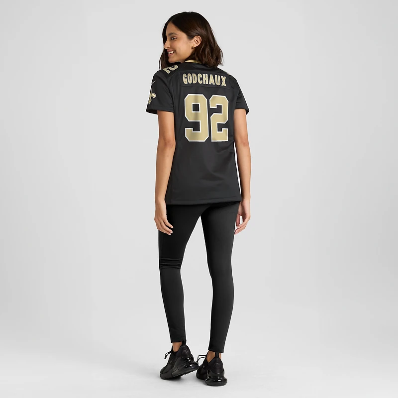 Women's Nike Davon Godchaux  Black New Orleans Saints Team Game Jersey