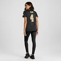 Maillot de match des Saints la Nouvelle-Orléans Nike Derek Carr noir pour femme