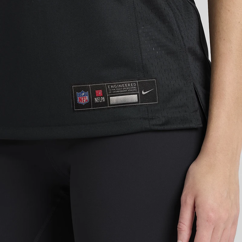 Maillot de match des Saints la Nouvelle-Orléans Nike Derek Carr noir pour femme