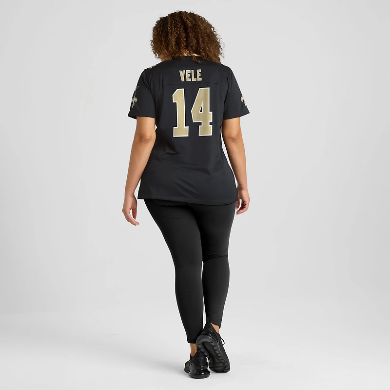 Women's Nike Devaughn Vele  Black New Orleans Saints Team Game Jersey