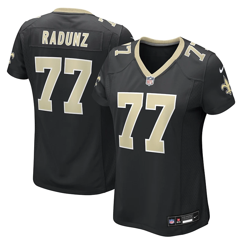 Maillot Nike Dillon Radunz noir pour femme des Saints de la Nouvelle-Orléans