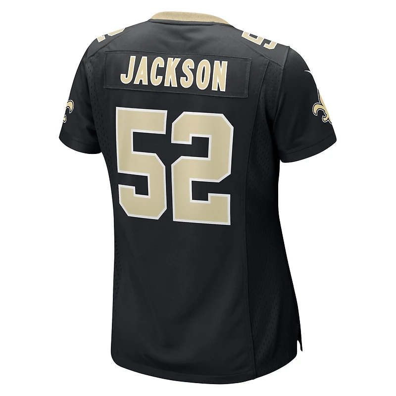 Women's Nike D'Marco Jackson Black New Orleans Saints Game Player Jersey