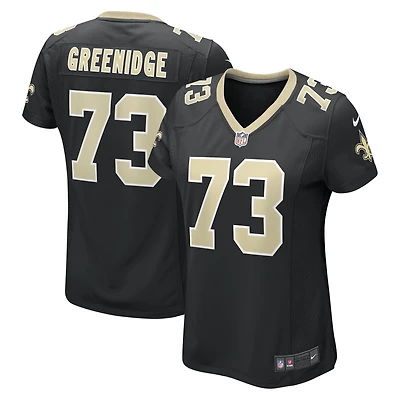 Maillot de match Nike Ethan Greenidge noir des Saints la Nouvelle-Orléans pour femme