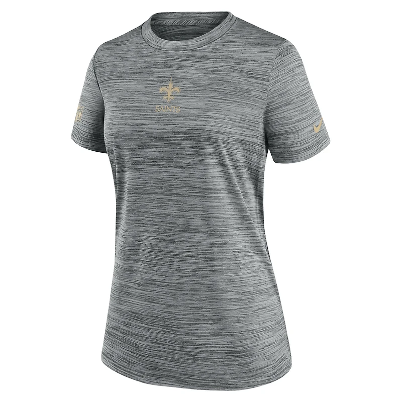 Women's Nike Gray New Orleans Saints Sideline Velocity Dri-FIT T-Shirt