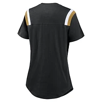 Women's Nike Heather Black New Orleans Saints Playback Athlete Historic Fashion T-Shirt