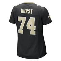 Maillot de match Nike James Hurst pour femmes, noir, New Orleans Saints