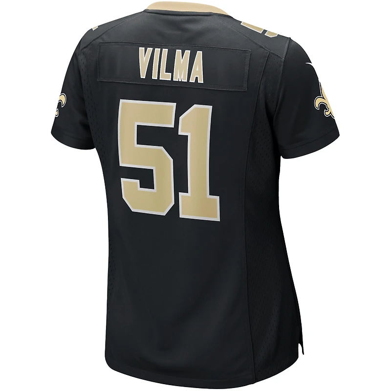Maillot de joueur retraité Nike Jonathan Vilma pour femme, noir, New Orleans Saints Game
