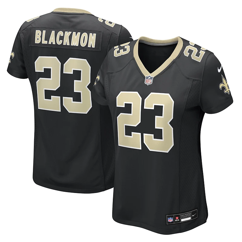 Maillot Nike Julian Blackmon noir pour femme des Saints de la Nouvelle-Orléans