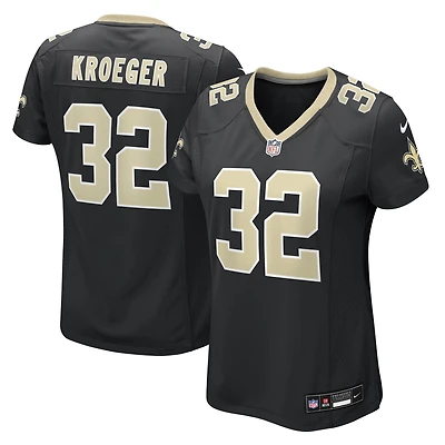 Maillot Nike Kai Kroeger noir pour femme des Saints de la Nouvelle-Orléans