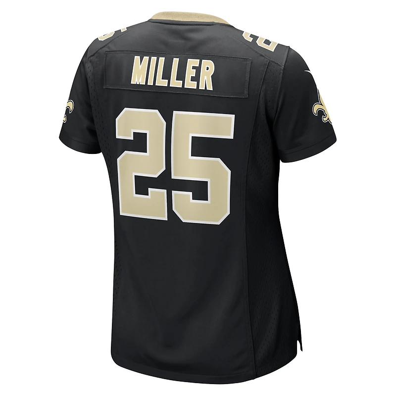 Women's Nike Kendre Miller Black New Orleans Saints Team Game Jersey