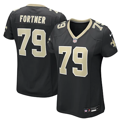Women's Nike Luke Fortner  Black New Orleans Saints Team Game Jersey