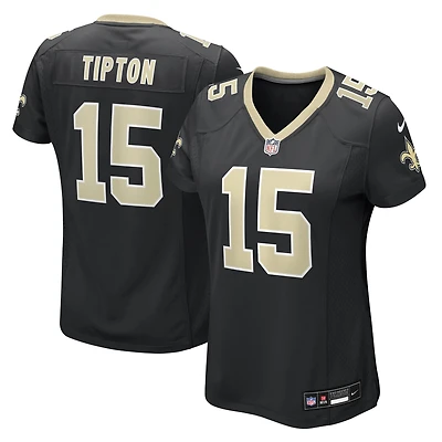 Maillot Nike Mason Tipton noir pour femme des Saints de la Nouvelle-Orléans