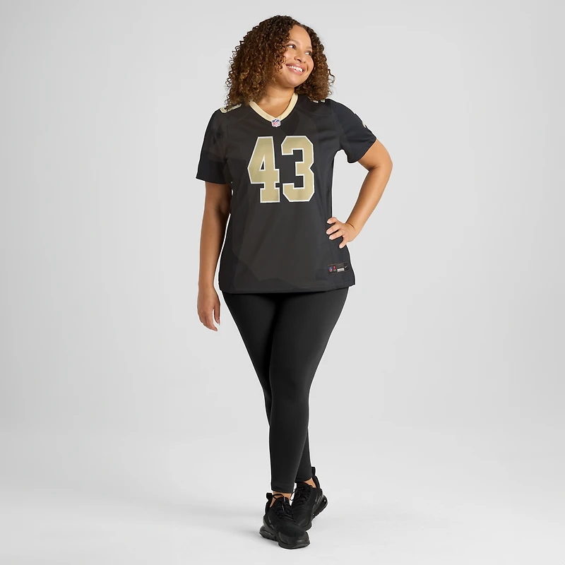 Women's Nike Michael Davis  Black New Orleans Saints Team Game Jersey