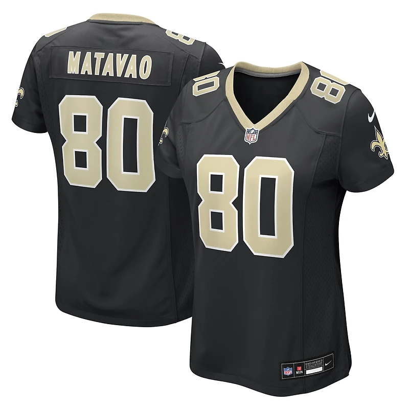 Women's Nike Moliki Matavao  Black New Orleans Saints Team Game Jersey