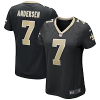 Women's Nike Morten Andersen Black New Orleans Saints Game Retired Player Jersey