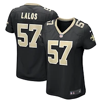 Maillot de match l'équipe Nike Niko Lalos pour femmes, noir, des Saints la Nouvelle-Orléans