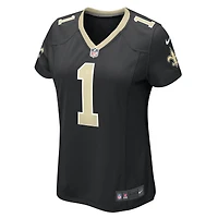 Maillot de match des Saints la Nouvelle-Orléans Nike numéro 1 Mom noir pour femme