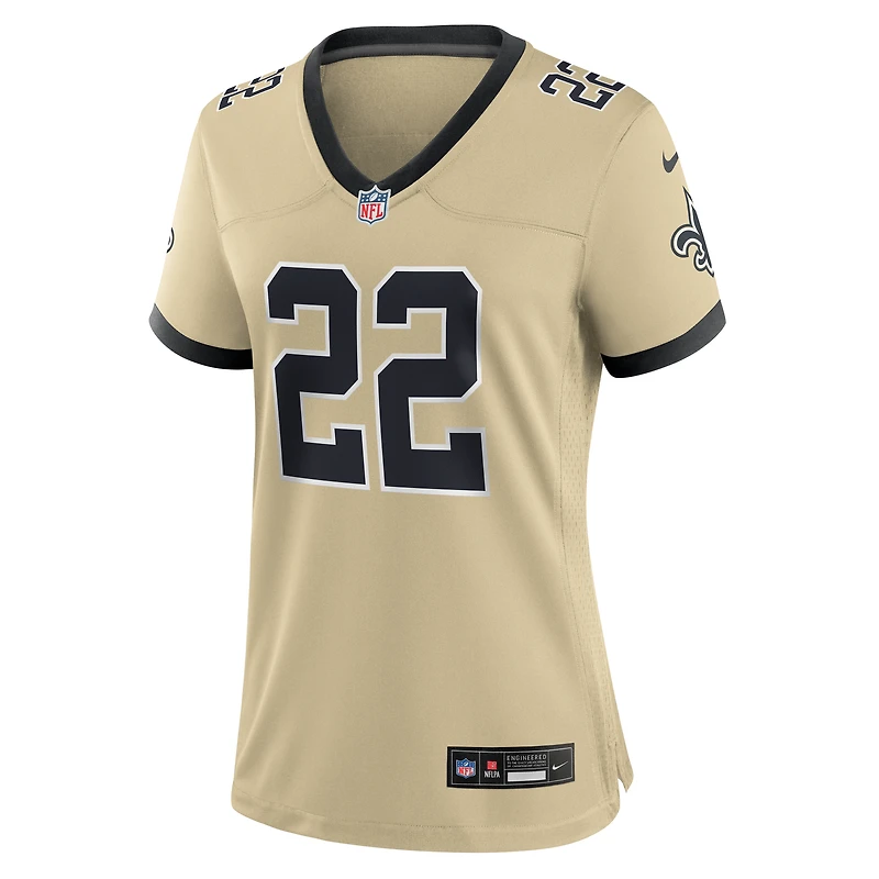 Maillot de joueur remplaçant Nike Rashid Shaheed Gold des Saints la Nouvelle-Orléans pour femme