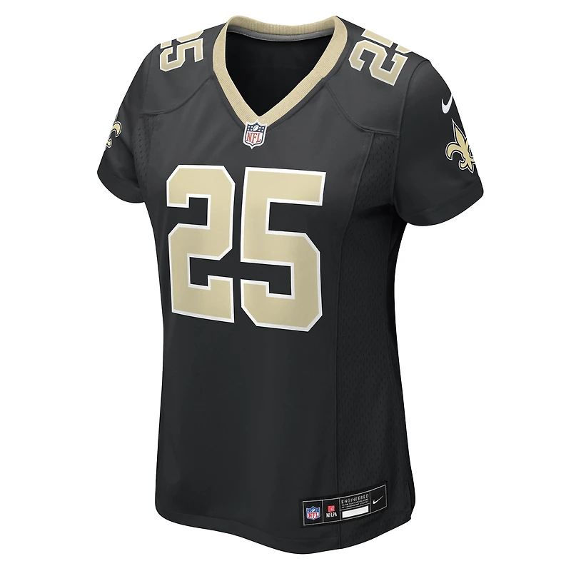 Maillot Nike Rejzohn Wright noir pour femme des Saints de la Nouvelle-Orléans