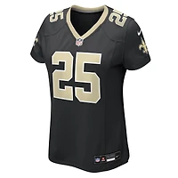 Maillot Nike Rejzohn Wright noir pour femme des Saints de la Nouvelle-Orléans