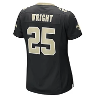 Maillot Nike Rejzohn Wright noir pour femme des Saints de la Nouvelle-Orléans