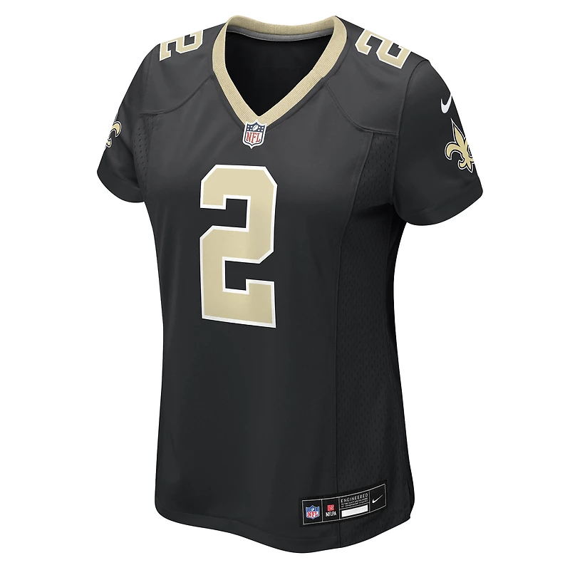 Women's Nike Spencer Rattler  Black New Orleans Saints Team Game Jersey