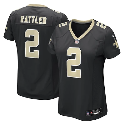 Women's Nike Spencer Rattler Black New Orleans Saints Team Game Jersey