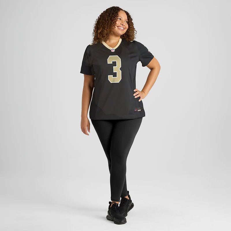 Women's Nike Travis Etienne Jr Black New Orleans Saints Team Game Jersey