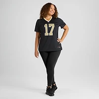 Maillot Nike Trey Palmer noir pour femme des Saints de la Nouvelle-Orléans