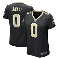 Maillot de match l'équipe Nike Ugo Amadi pour femmes, noir, New Orleans Saints