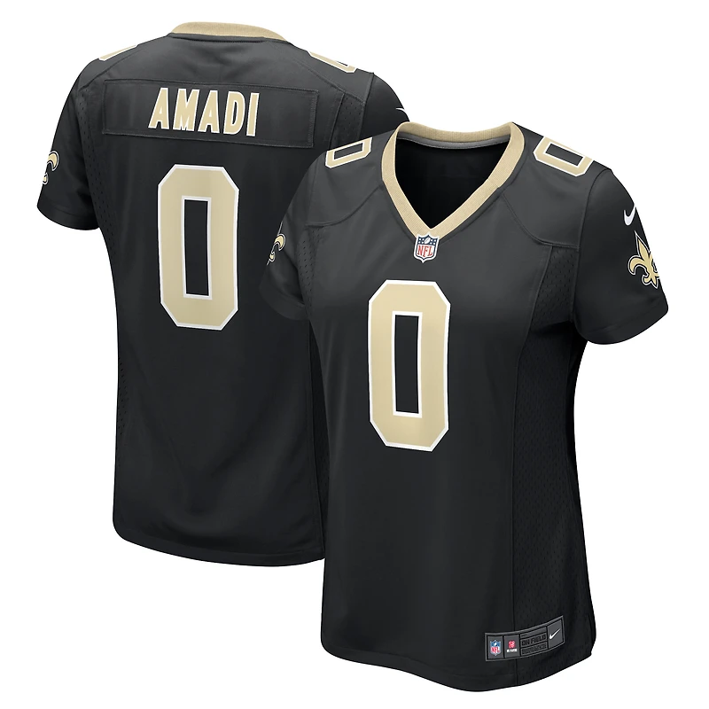 Women's Nike Ugo Amadi Black New Orleans Saints Team Game Jersey