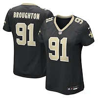 Women's Nike Vernon Broughton  Black New Orleans Saints Team Game Jersey