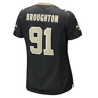 Women's Nike Vernon Broughton  Black New Orleans Saints Team Game Jersey