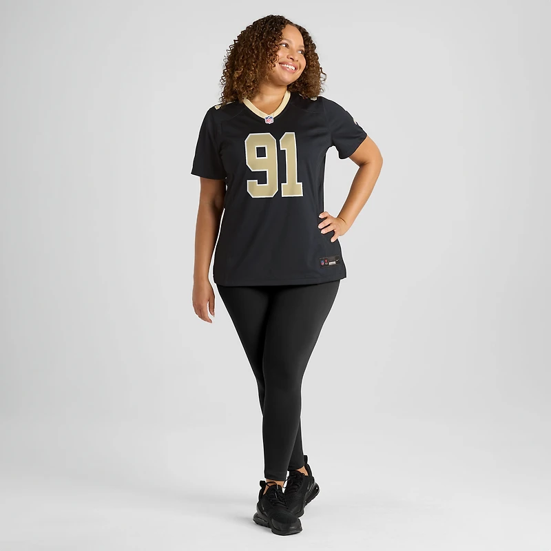 Women's Nike Vernon Broughton  Black New Orleans Saints Team Game Jersey