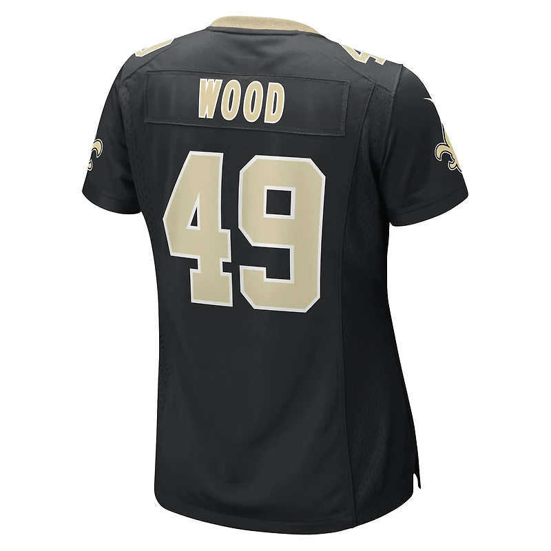 Women's Nike Zach Wood Black New Orleans Saints Game Jersey