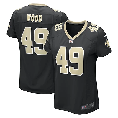 Women's Nike Zach Wood Black New Orleans Saints Game Jersey