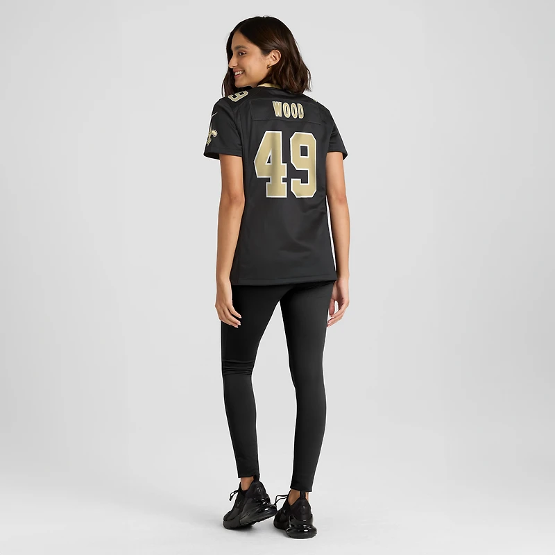 Women's Nike Zach Wood Black New Orleans Saints Game Jersey