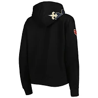 Women's Pro Standard Black New Orleans Saints Local Patch Pullover Hoodie