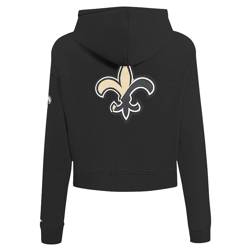 Women's Pro Standard Black New Orleans Saints Split Logo Full-Zip Hoodie