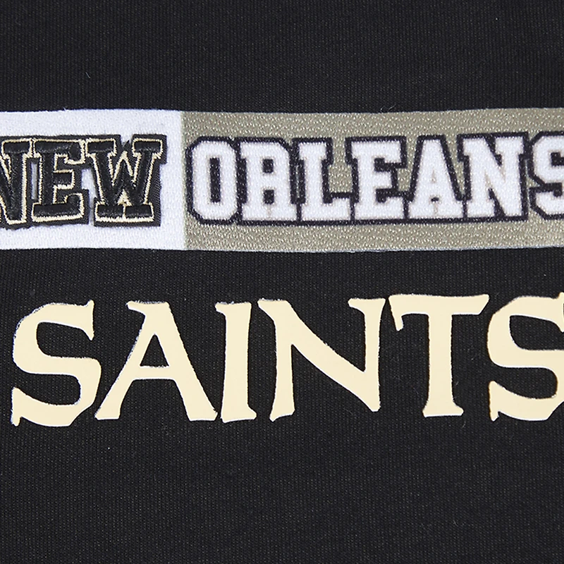 Women's Pro Standard Black New Orleans Saints Split Logo Full-Zip Hoodie