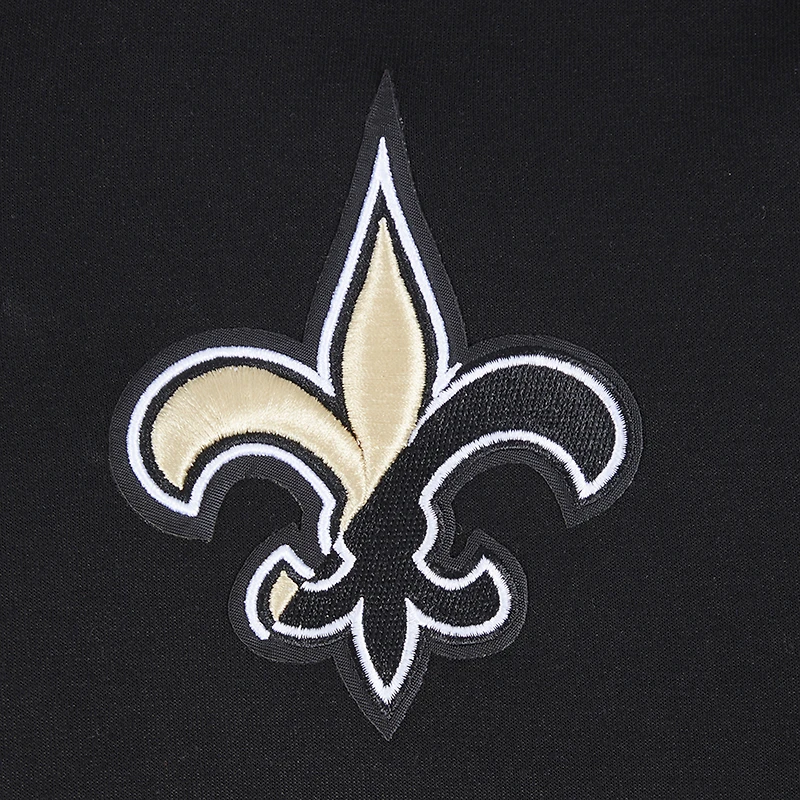 Women's Pro Standard Black New Orleans Saints Split Logo Full-Zip Hoodie