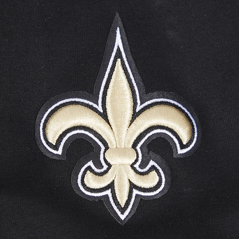 Women's Pro Standard Black New Orleans Saints Split Logo Full-Zip Hoodie
