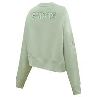 Sweat-shirt oversize neutre vert clair Pro Standard pour femme des Saints de la Nouvelle-Orléans