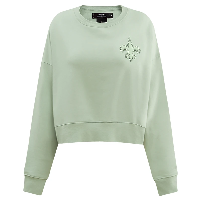 Sweat-shirt oversize neutre vert clair Pro Standard pour femme des Saints de la Nouvelle-Orléans
