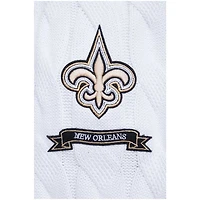 Women's Pro Standard  White New Orleans Saints Prep V-Neck Pullover Sweater